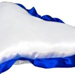 Подушка с наволочкой в виде сердца LIFE, синий кант (38х38см)